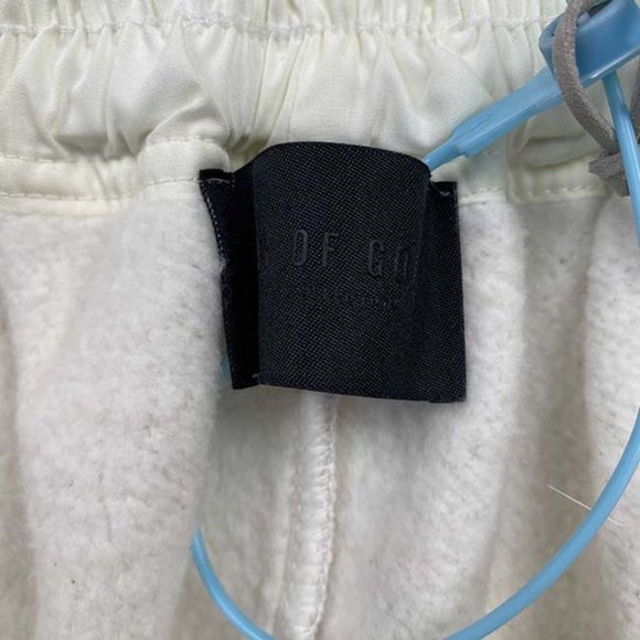 Fear Of God Fg7c Flocked Print Vintage White Drawstring Shorts - Picture 4 of 8